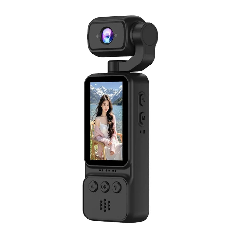 DV08 4K Recording Handheld Action Camera 1.97 Inch Screen HD Vlog Camcorder for Cycling Sports - Black - 2