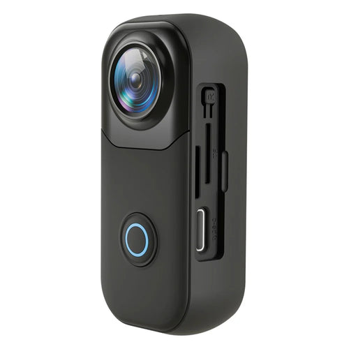 MZ01 4K Action Camera Wi-Fi HD Sports Mini Thumb Camera with Waterproof Case Electronic Stabilization Magnetic Recording Device - Black - 1