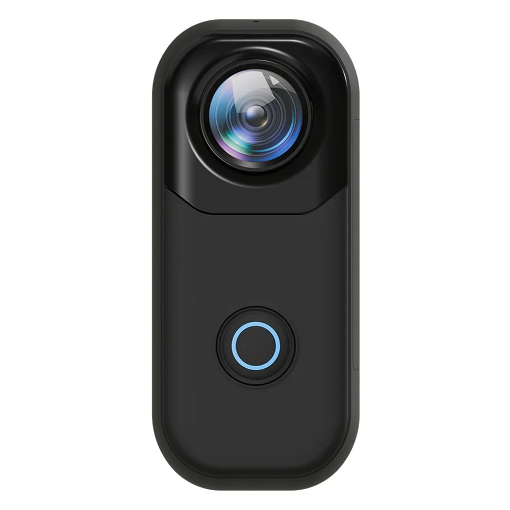 MZ01 4K Action Camera Wi-Fi HD Sports Mini Thumb Camera with Waterproof Case Electronic Stabilization Magnetic Recording Device - Black - 2