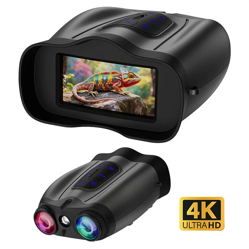 4K Night Vision Binoculars 4.5 Inch Screen 16X Digital Zoom 5000mAh IR Infrared Digital Telescope Camera for Hunting Wildlife - Black - 1