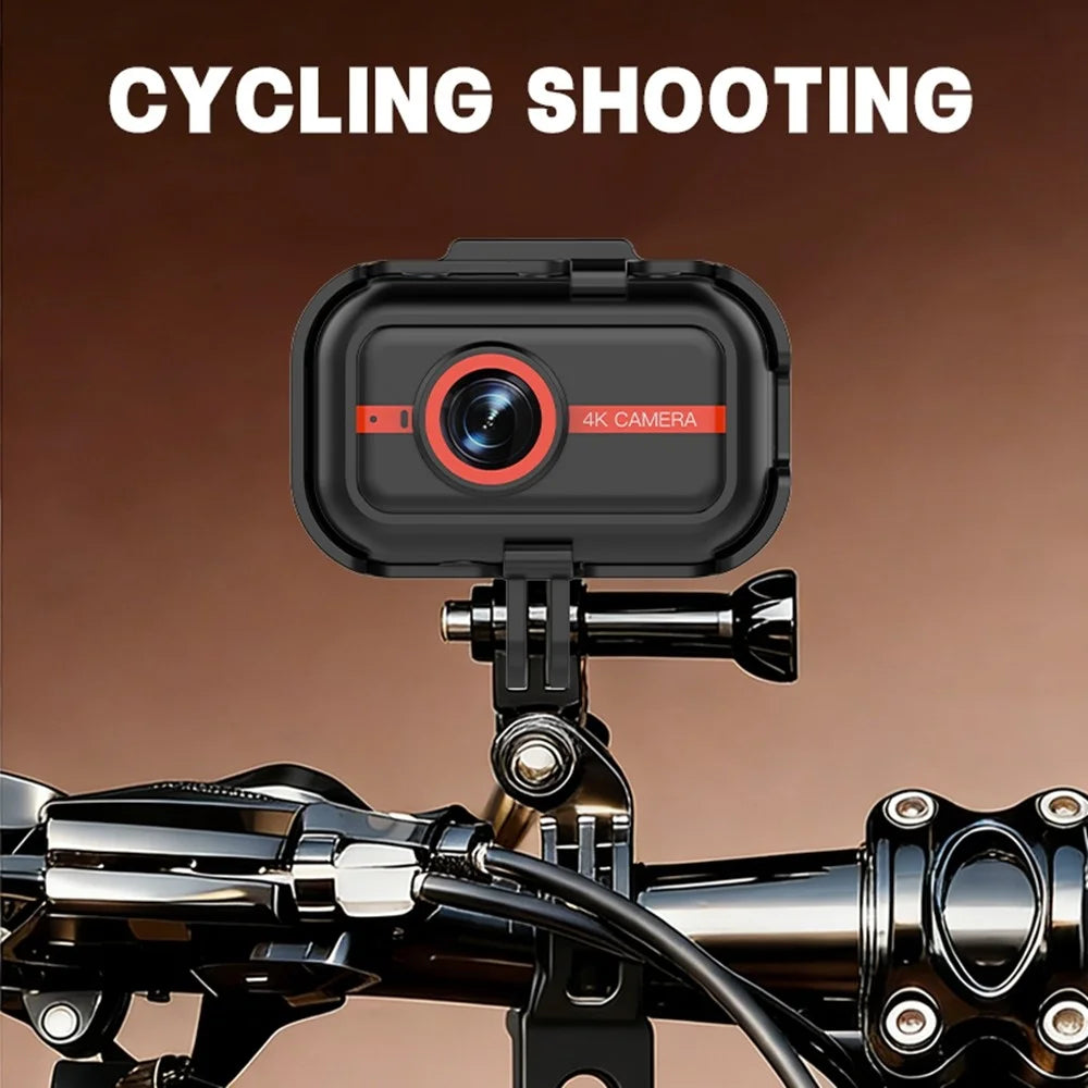 LK2317 4K Action Camera with 32GB Card & Card Reader EIS Stabilization Magnetic Pet Cycling Sports Camera with Full Accessories - Black - 4