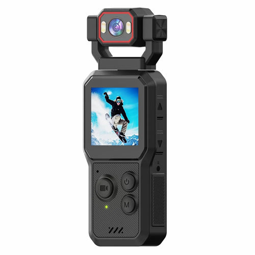 D1 Mini Pocket Camera 4K HD 1.54 Inch Screen 270 Degree Rotatable Lens WiFi Action Camera for Vlog Sports - Black - 1