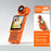 DV09 Handheld HD Action Camera 4K Video Recording 270 Degree Rotating Lens 1.54 Inch LCD Pocket Vlog Camcorder for Outdoor Sports Cycling - Orange - 2