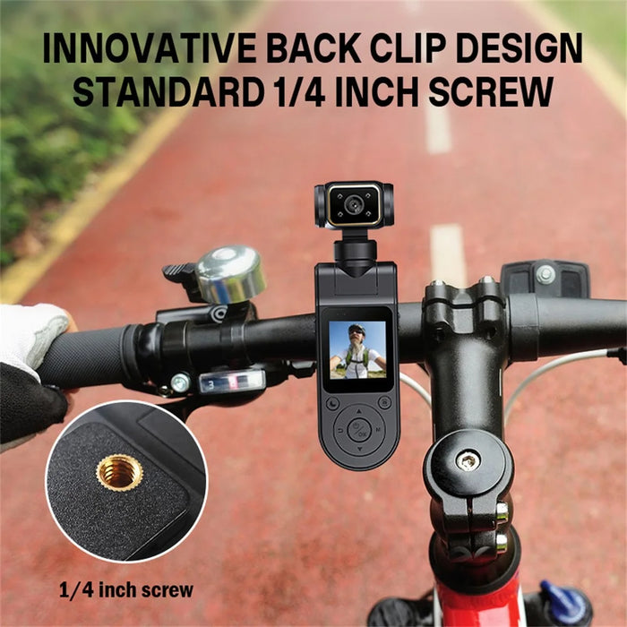 X20 Portable Action Camera 2K HD Recording 1.5 Inch IPS Screen 360 Degree Rotation Waterproof for Vlog Cycling - Black - 5