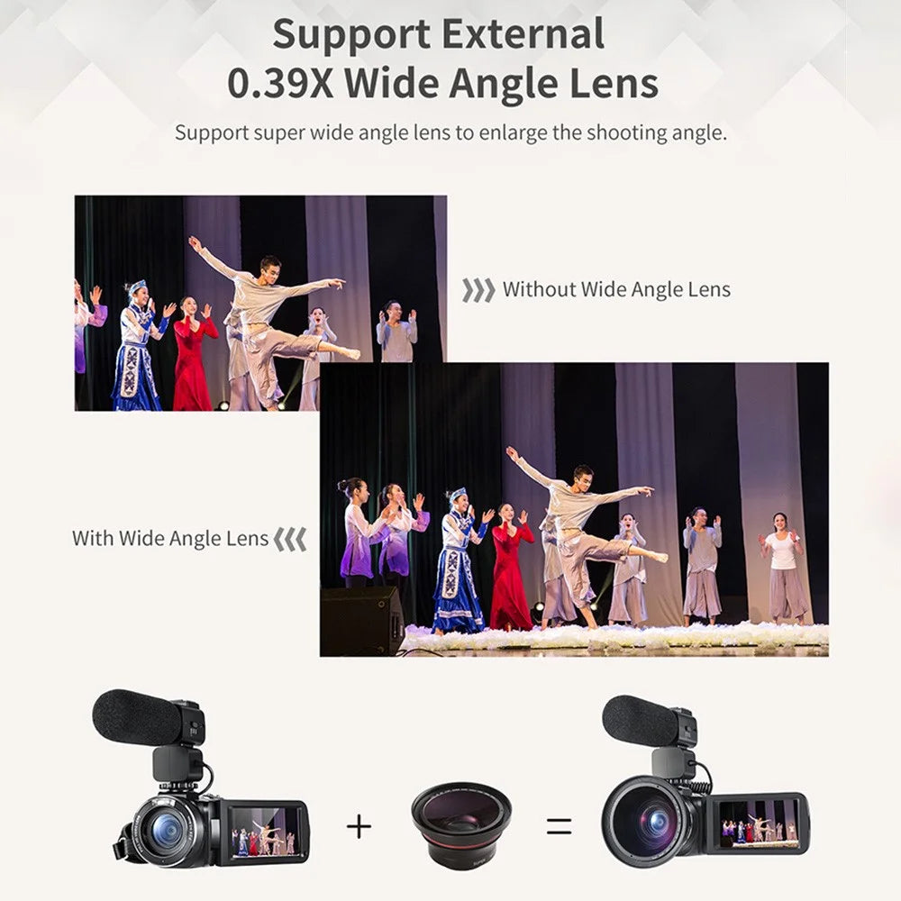ORDRO Z20 3.0-inch 1080P HD Video Camera DV Infrared Night Vision Digital Camcorder - EU Plug - 5