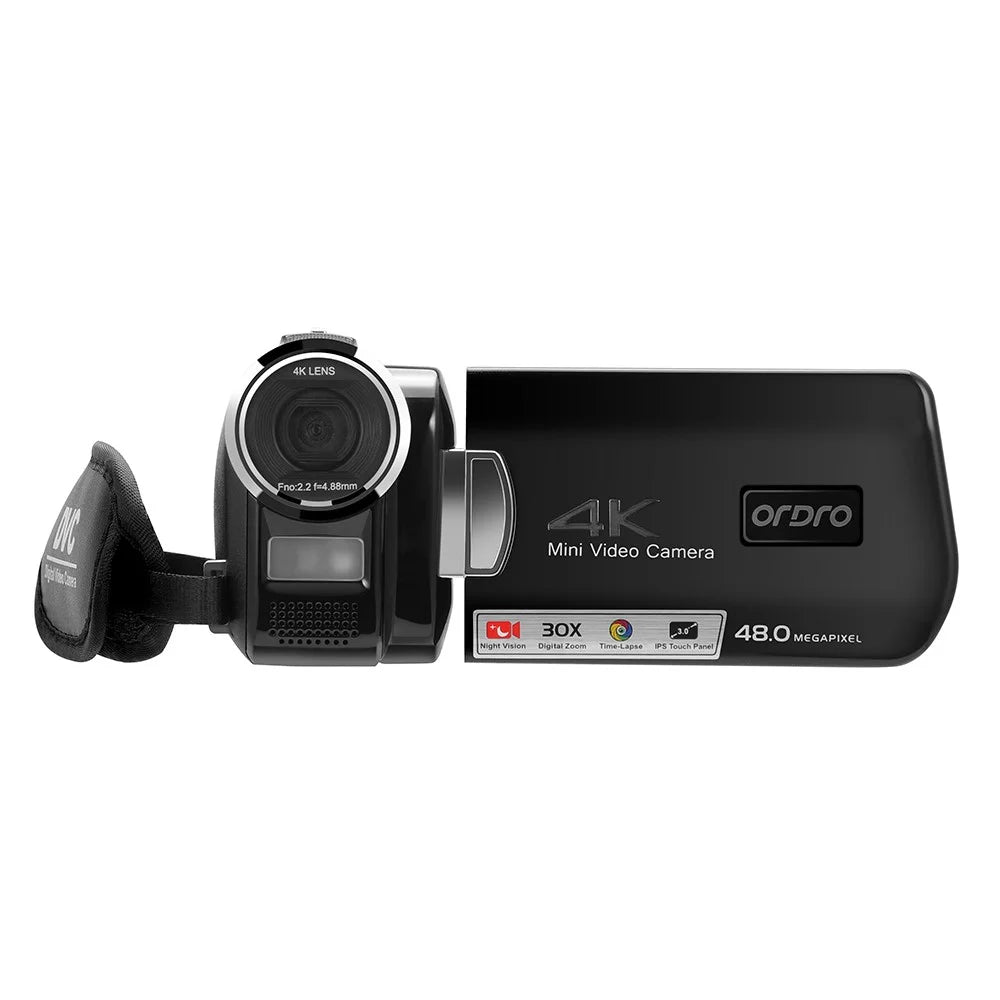 ORDRO AC2 30X Smart Zoom 4K 3.0-inch HD Touch Screen Night Vision Video Camera - EU Plug - 7