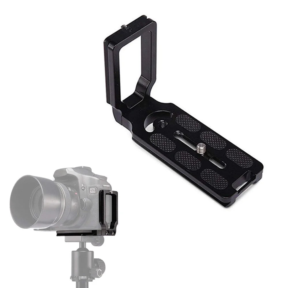 MPU-105L Aluminum Alloy Vertical Plate SLR Camera Tripod Pan Tilt Right Angle Plate - 1