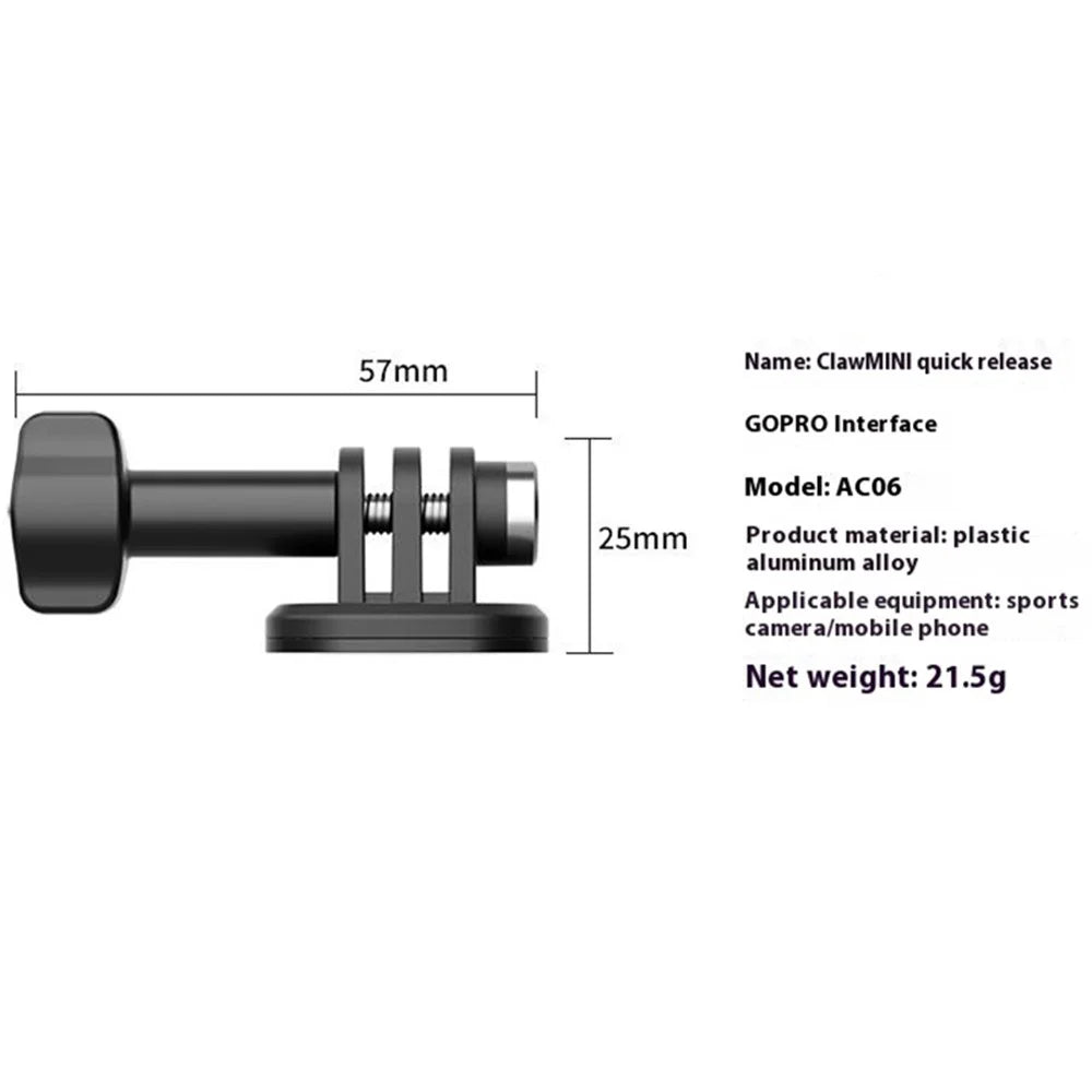 VRIG AC 06 Claw Mini Series Magnetic Adapter Action Camera Accessories Interface for Gopro - 7