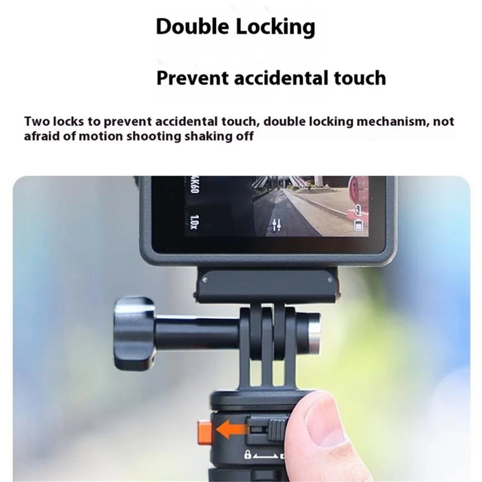 For Gopro Action Camera Aluminum Alloy+PC Magnetic Quick Release Adapter + Base - 2