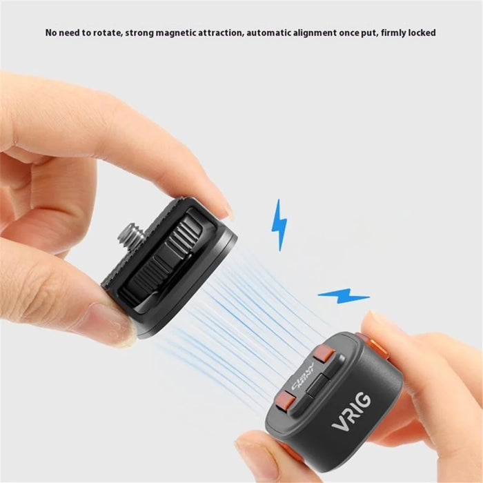 Magnetic 1 / 4 Quick Release Adapter + Base for Action Camera / Mobile Phone - 2