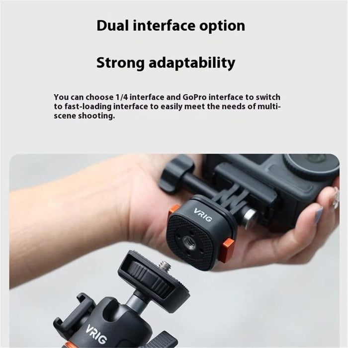 Magnetic 1 / 4 Quick Release Adapter + Base for Action Camera / Mobile Phone - 3