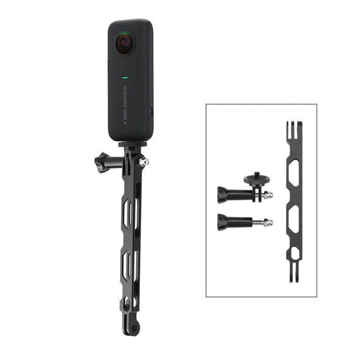 Aluminium Extension Arm Metal Pole Mount Helmet for GoPro/Insta360/Osmo Action - 1