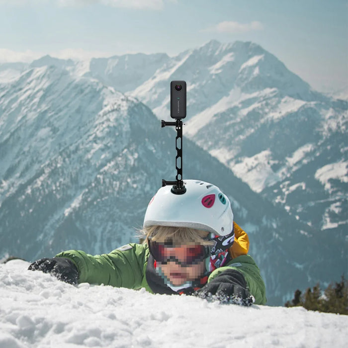 Aluminium Extension Arm Metal Pole Mount Helmet for GoPro/Insta360/Osmo Action - 2