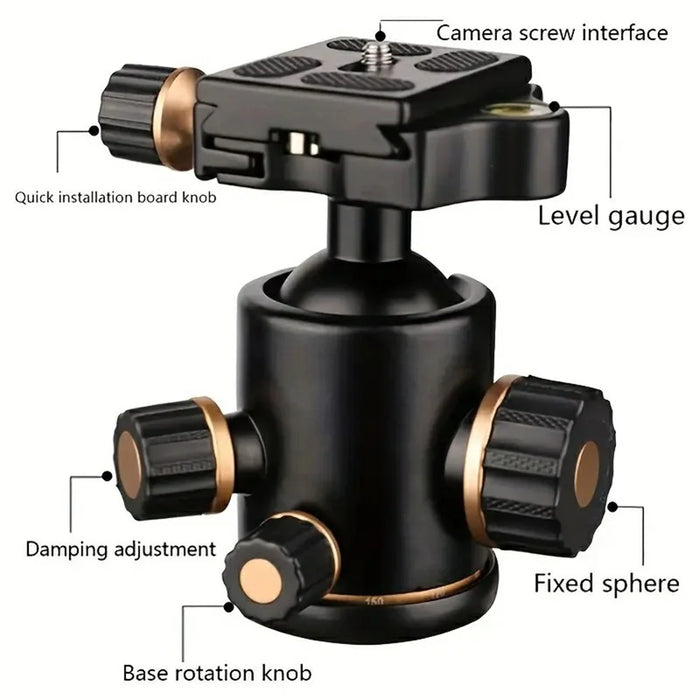 QZSD Q02S Aluminum Alloy Gimbal SLR Camera 36mm Ball Head Mounting Adapter - 7