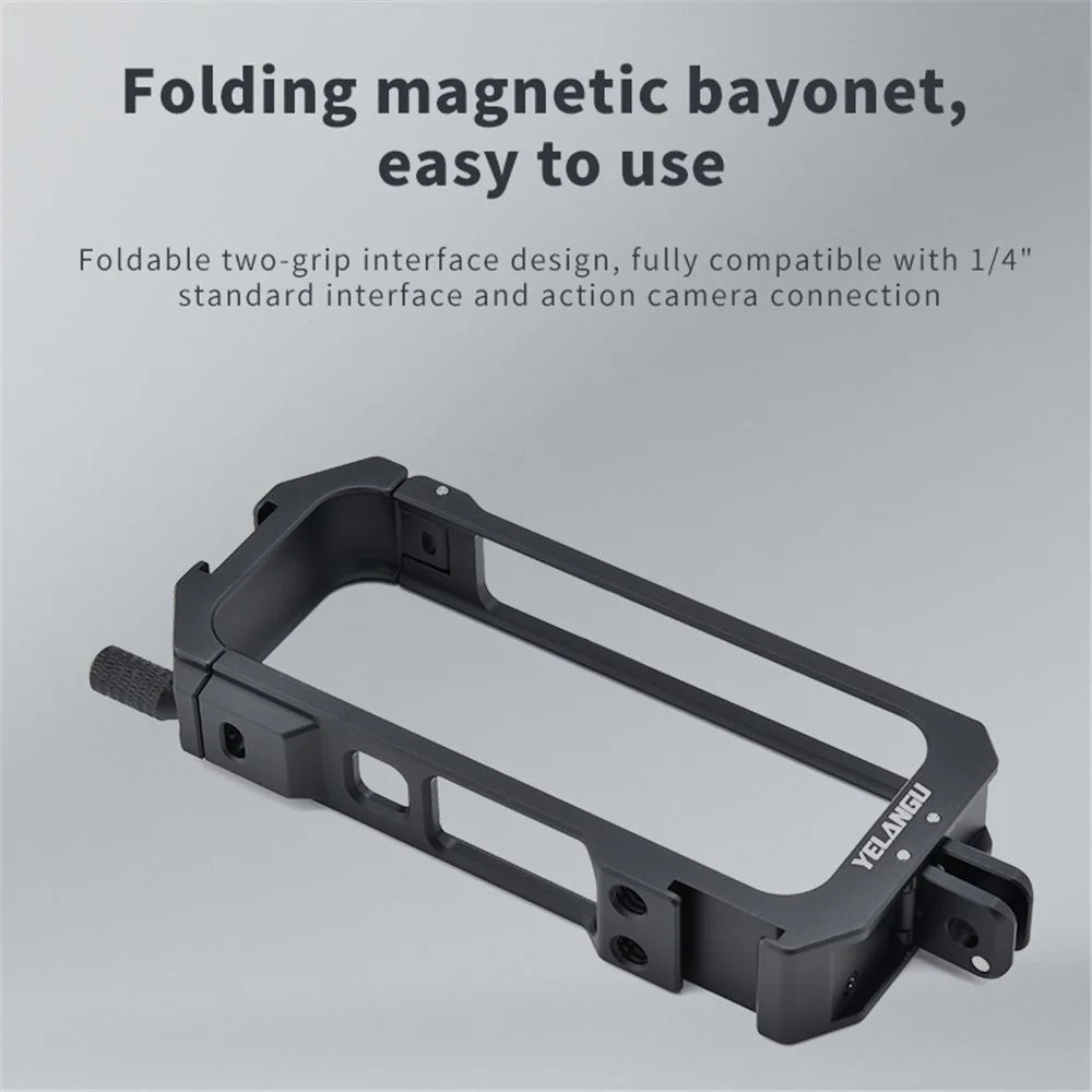 YELANGU LW-ONE X4 For Insta360 X4 Camera Cage Aluminum Alloy Protective Frame Expansion Bracket - 6