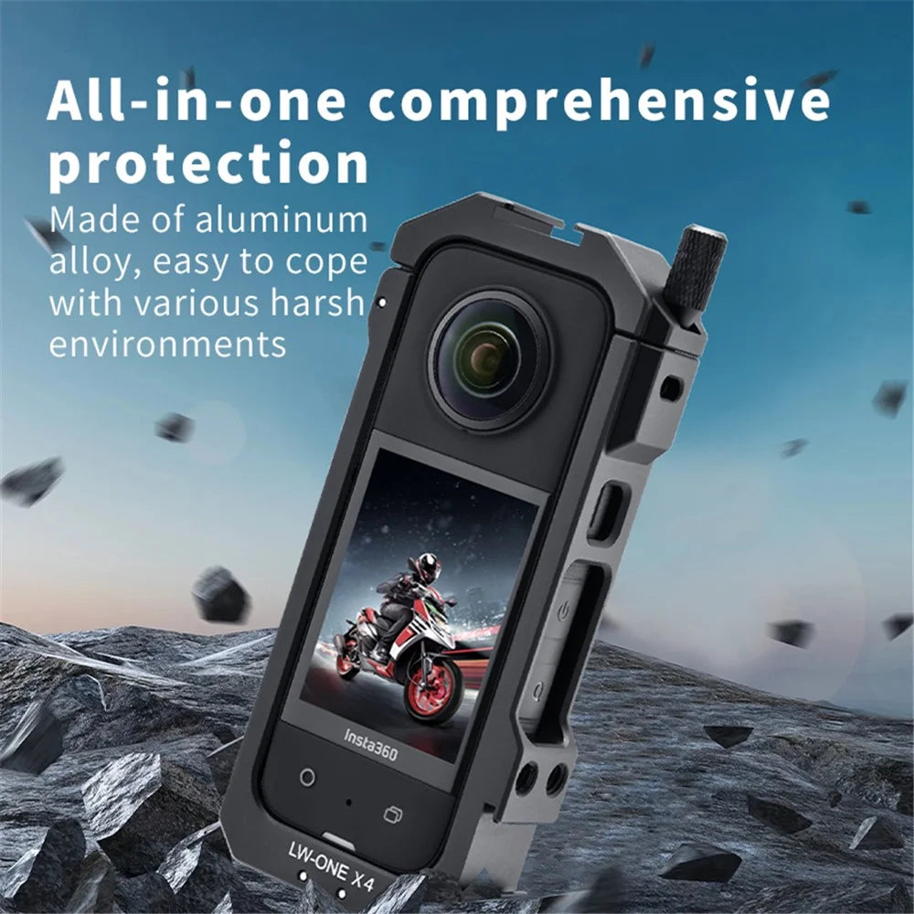 YELANGU LW-ONE X4 For Insta360 X4 Camera Cage Aluminum Alloy Protective Frame Expansion Bracket - 7