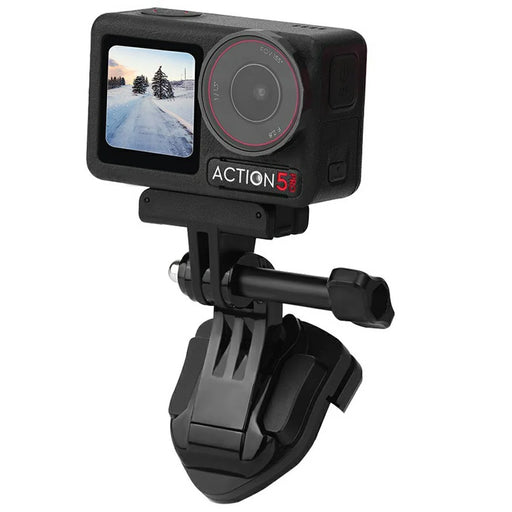 FLYMILE For GoPro Hero 13 / DJI Osmo Action 5 Pro / Pocket 3 Sports Camera Motorcycle Windshield Clamp Set - Black - 2