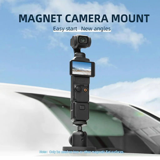 BRDRC Magnetic Camera Mount 360-Degree Rotation Ball Head - Black - 2