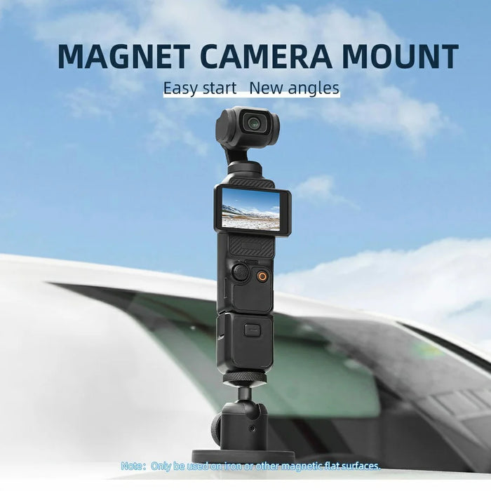 BRDRC Magnetic Camera Mount 360-Degree Rotation Ball Head - Black - 2