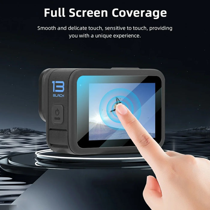 BRDRC 2 Set Tempered Glass Film for GoPro Hero 13 0.5mm Screen Protector + Lens Protector - 4