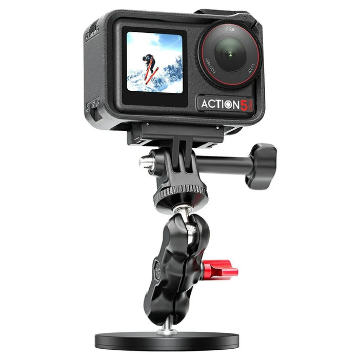 FLYMILE Action Camera Magnetic Mount Dual Ball Head Camera Stand Holder - 2