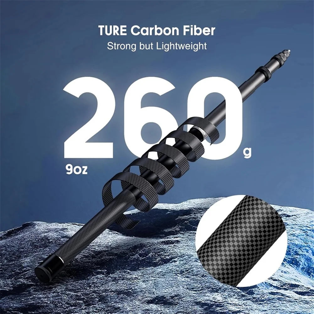 3m Ultra-Light Carbon Fiber+Aluminum Alloy Adjustable Extension Pole for Action Camera - 2