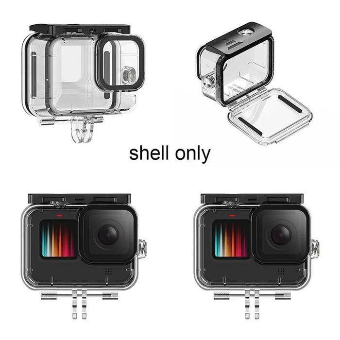 For GoPro Hero 12 / 11 / 10 / 9 Anti-Drop Sports Camera Underwater 45m Waterproof Case with 3 Filters - 2
