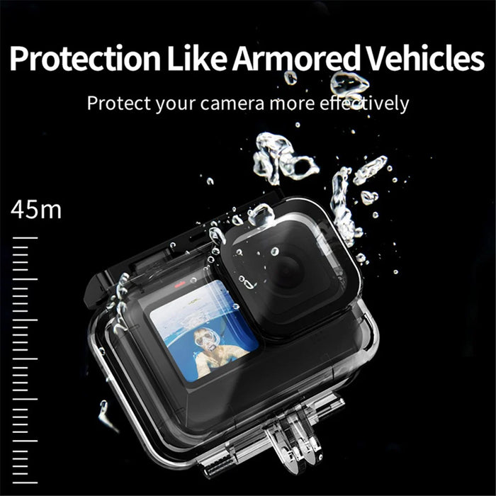 For GoPro Hero 12 / 11 / 10 / 9 Anti-Drop Sports Camera Underwater 45m Waterproof Case with 3 Filters - 5