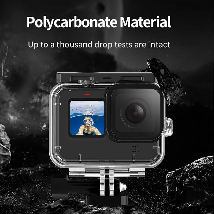 For GoPro Hero 12 / 11 / 10 / 9 Anti-Drop Sports Camera Underwater 45m Waterproof Case with 3 Filters - 6