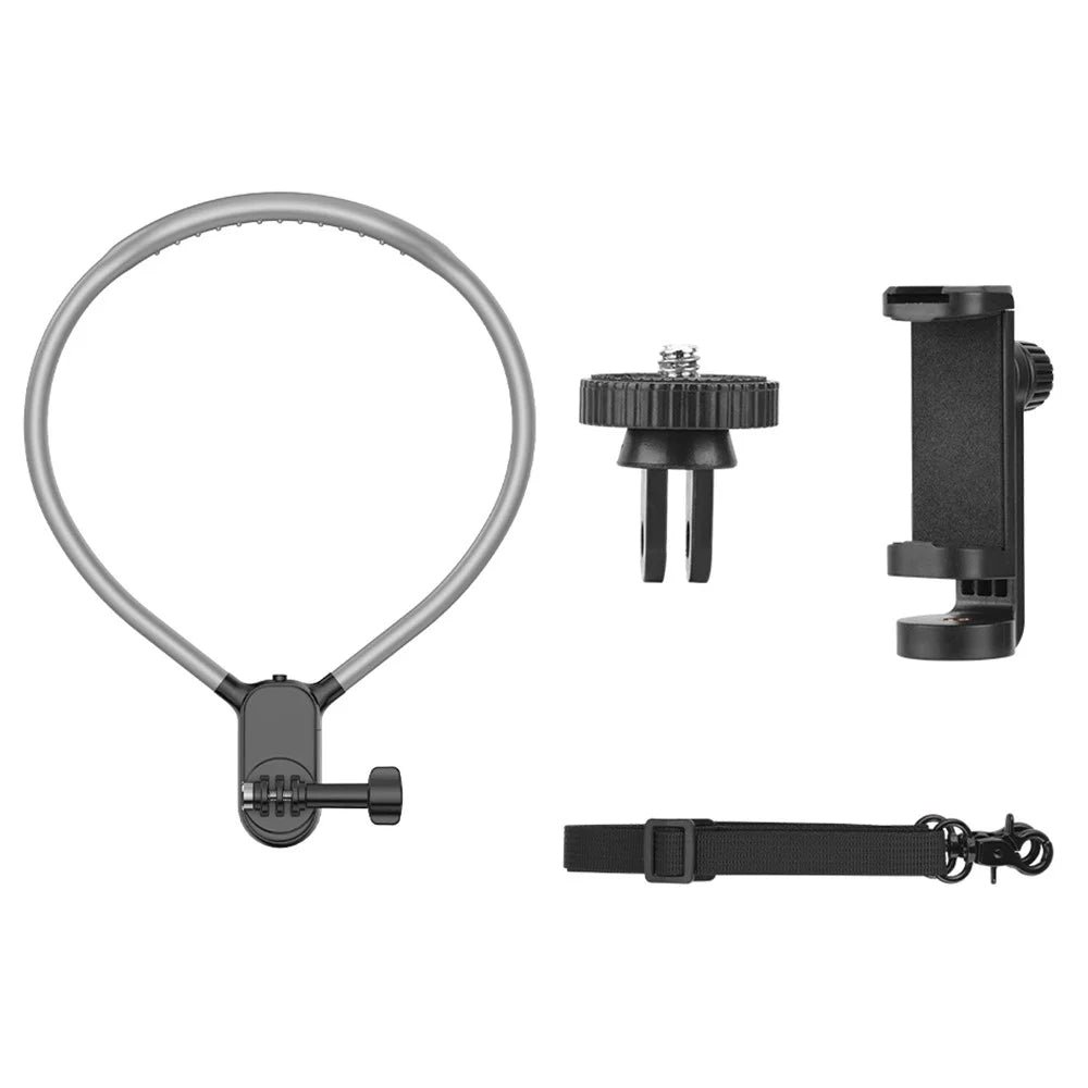 BRDRC FLY014_2 Neck Mount Strap Set for DJI Osmo Action 5 Pro / Pocket 3 / Insta360 GO 3S / GoPro Hero 13 - 1