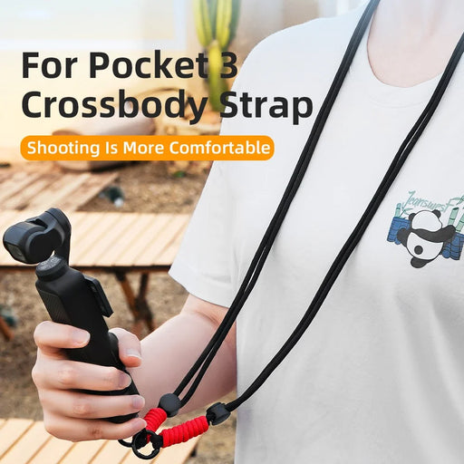 BRDRC Crossbody Strap for DJI Osmo Pocket 3 Camera Nylon Lanyard Neck Hanging Rope - Dopamine - 2