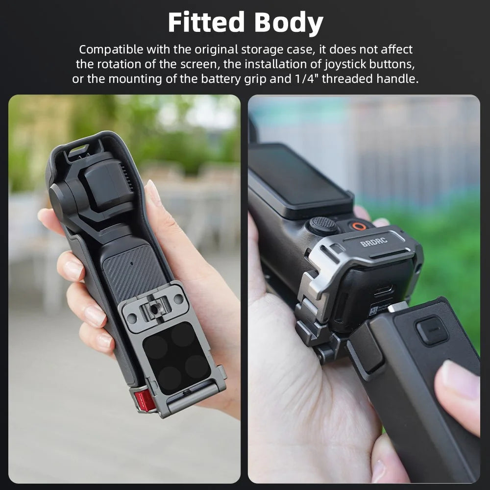 BRDRC For DJI Osmo Pocket 3 Magnetic Camera Mount Holder Expansion Adapter Bracket - 5