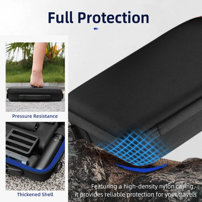 BRDRC For Insta360 X5 / Insta360 X4 Carrying Case with Shoulder Strap Protective Storage Polyester+EVA Bag - 4