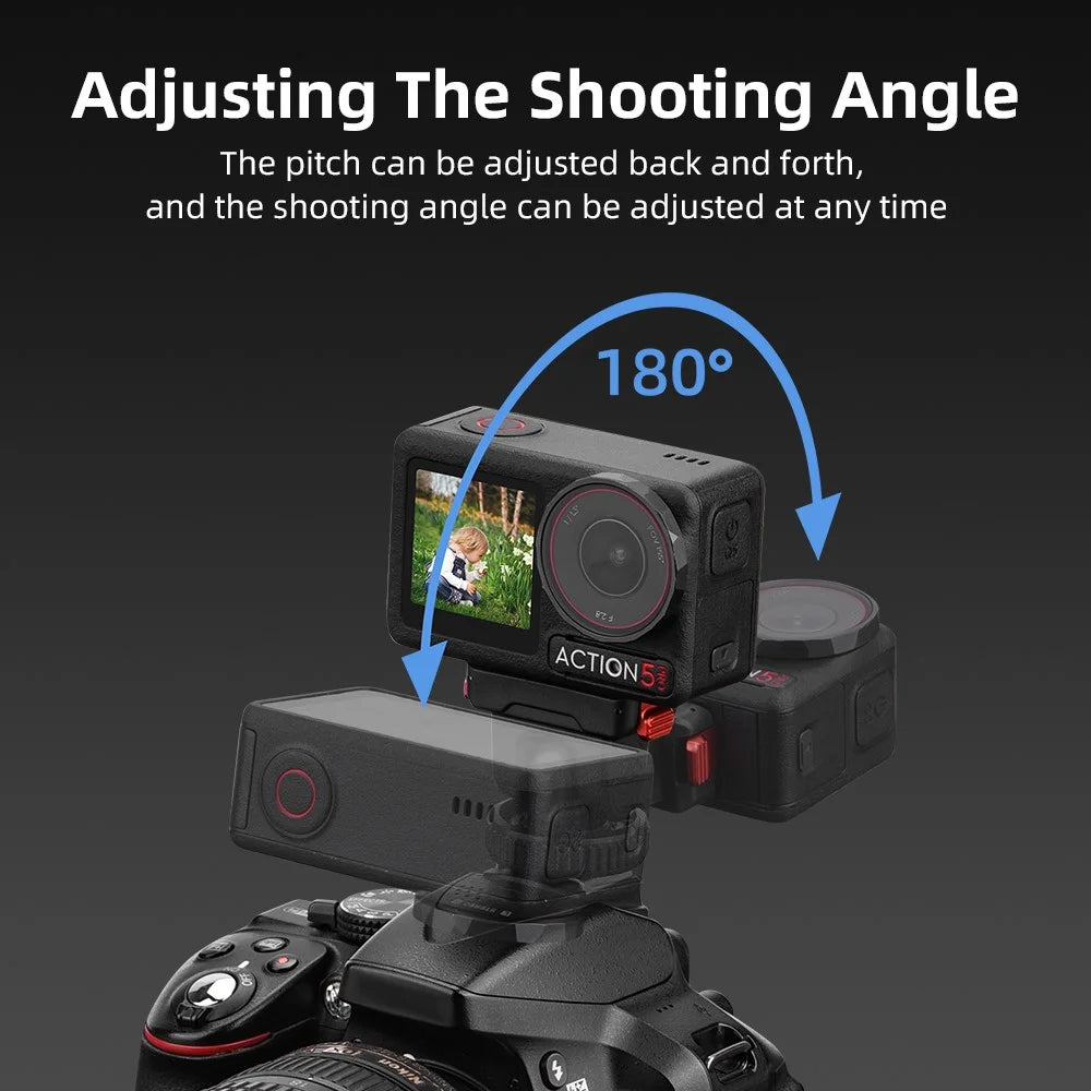 FLYMILE For DJI Osmo Action 5 Pro Camera Mount Quick-Release Base Action Camera Accessories - 3