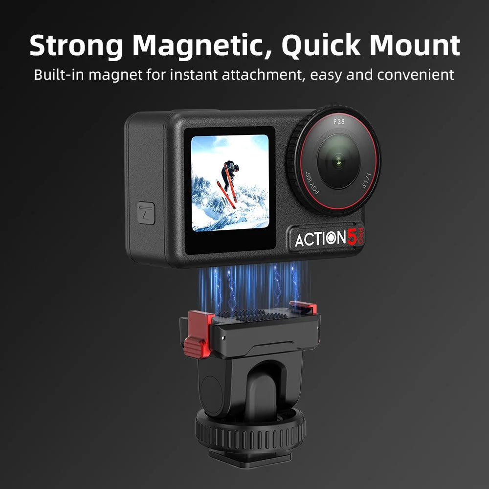 FLYMILE For DJI Osmo Action 5 Pro Camera Mount Quick-Release Base Action Camera Accessories - 5