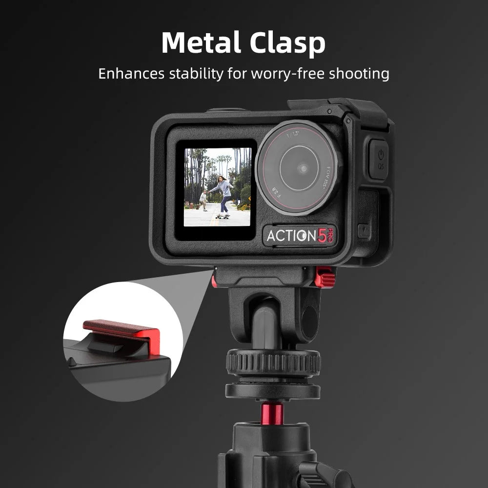 FLYMILE For DJI Osmo Action 5 Pro Camera Mount Quick-Release Base Action Camera Accessories - 7