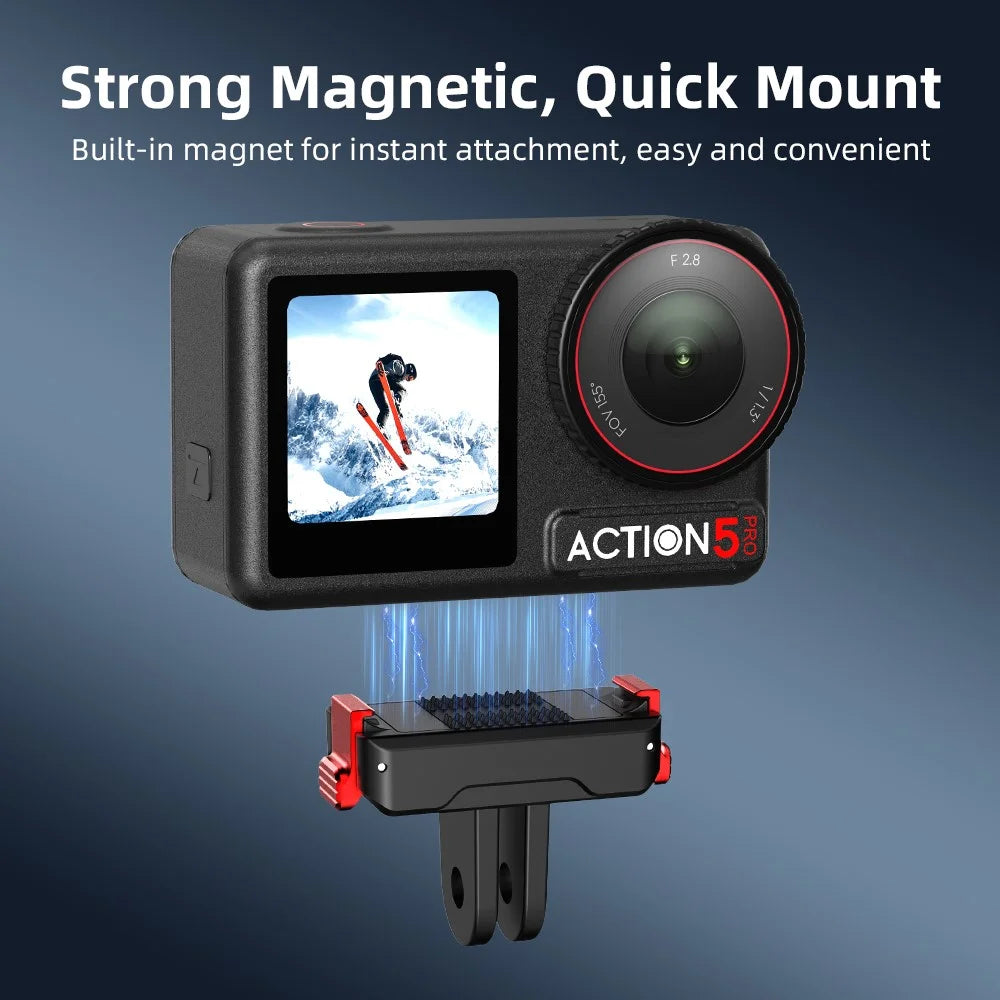 FLYMILE For DJI Osmo Action 5 Pro  /  4  /  3 Magnetic Quick Release Base Mount Expansion Adapter - 7