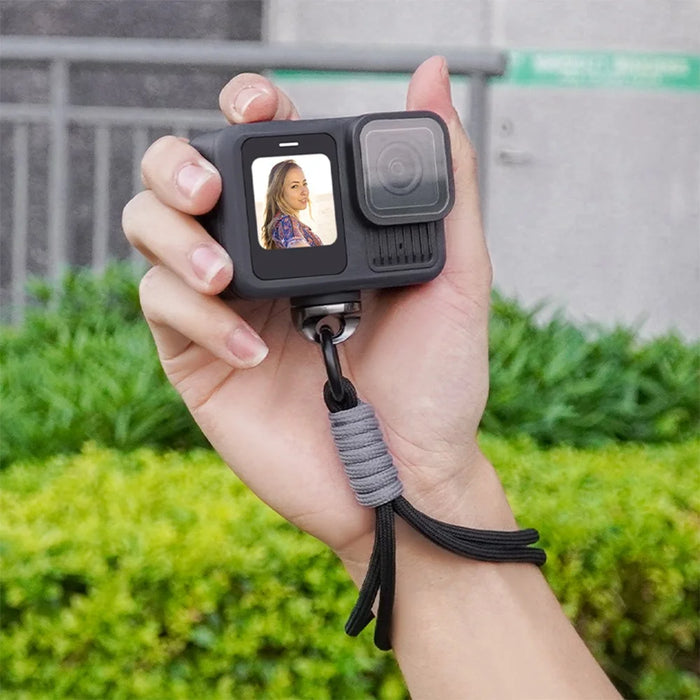 BRDRC For DJI Osmo Pocket 3 Gimbal Camera Hand Strap Polyester Anti-Drop Lanyard - Black - 4