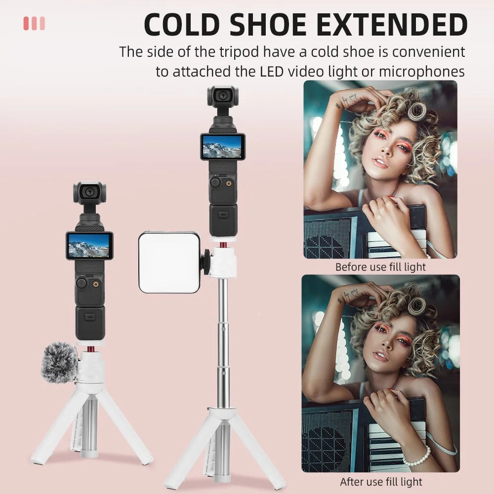 FLYMILE Universal Selfie Stick for GoPro Insta360 Action Cameras Tripod with Rotating Ball Head - 3