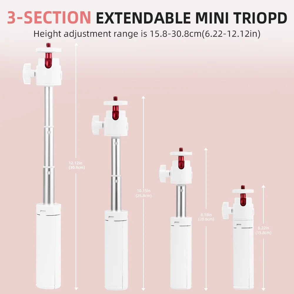 FLYMILE Universal Selfie Stick for GoPro Insta360 Action Cameras Tripod with Rotating Ball Head - 6
