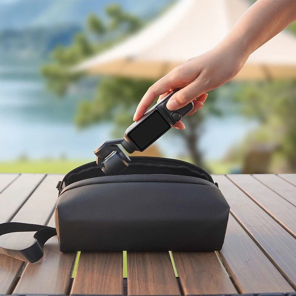 BRDRC For DJI Osmo Pocket 3 Crossbody Shoulder Bag Leather Film Camera Clutch - 4