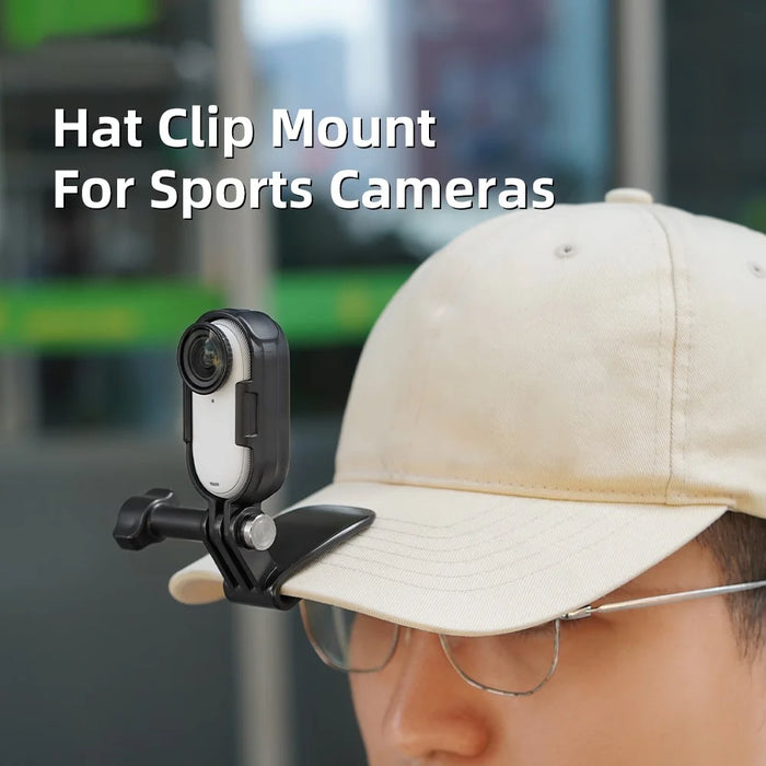 Hat Clip Mount for Insta360 GO 3S / 3 Action Camera ABS+PC Cap Clamp Holder - 2
