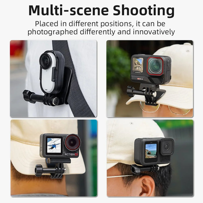 Hat Clip Mount for Insta360 GO 3S / 3 Action Camera ABS+PC Cap Clamp Holder - 3