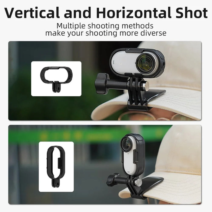 Hat Clip Mount for Insta360 GO 3S / 3 Action Camera ABS+PC Cap Clamp Holder - 6