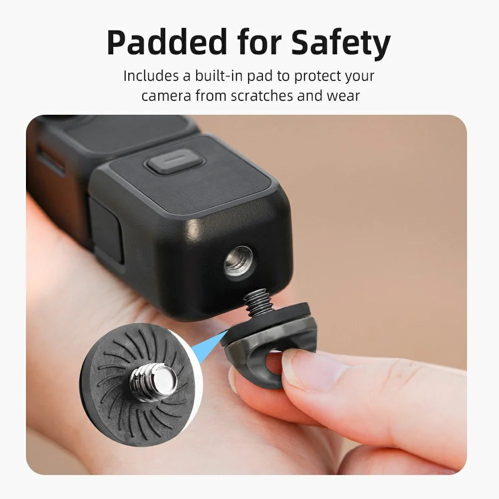 BRDRC For DJI Osmo Pocket 3 Adjustable Strap Crossbody Nylon Woven Safety Lanyard with Aluminum Alloy Lock Buckle - Black - 7