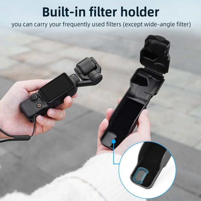 BRDRC For DJI Osmo Pocket 3 Gimbal Lens Screen Protective Cover ABS + PC Case - Blue - 6
