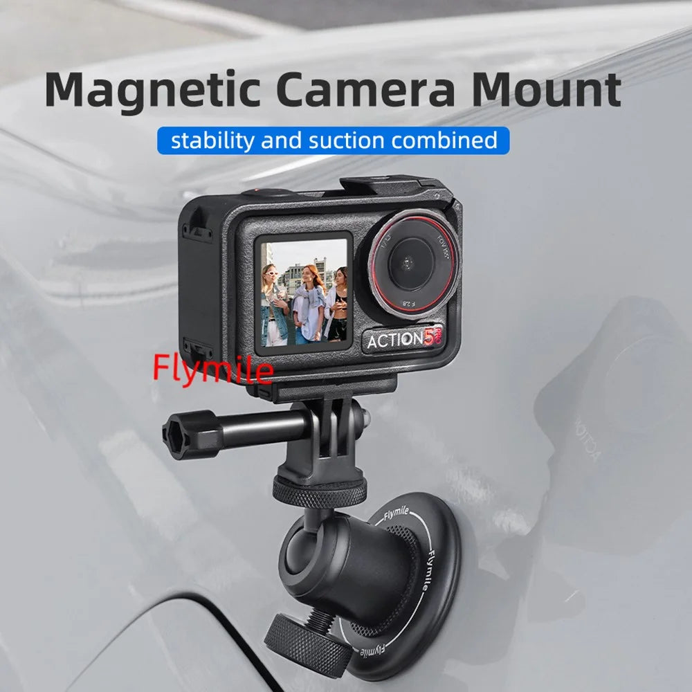 FLYMILE Magnetic Camera Mount Kit for Sports Camera Adapter Base Camera Accessories - 3