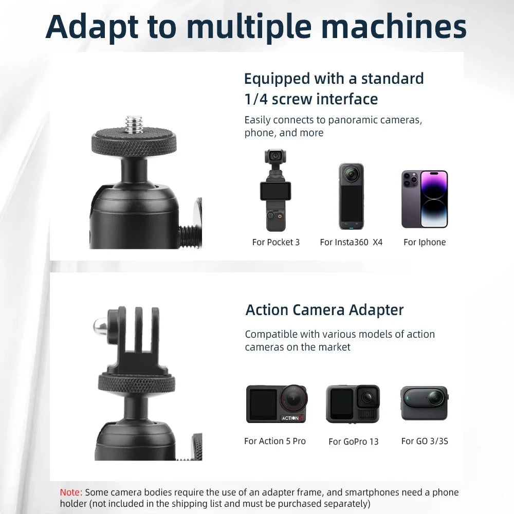 FLYMILE Magnetic Camera Mount Kit for Sports Camera Adapter Base Camera Accessories - 4