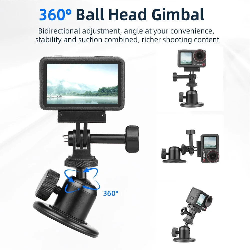 FLYMILE Magnetic Camera Mount Kit for Sports Camera Adapter Base Camera Accessories - 5
