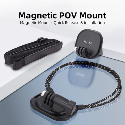 FLYMILE Magnetic Neck Mount Holder for Action Cameras Quick Release - 2